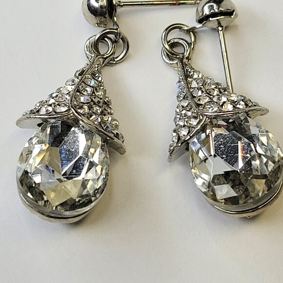 Mini Teardrop Crystal Earrings - Picture 3 of 10